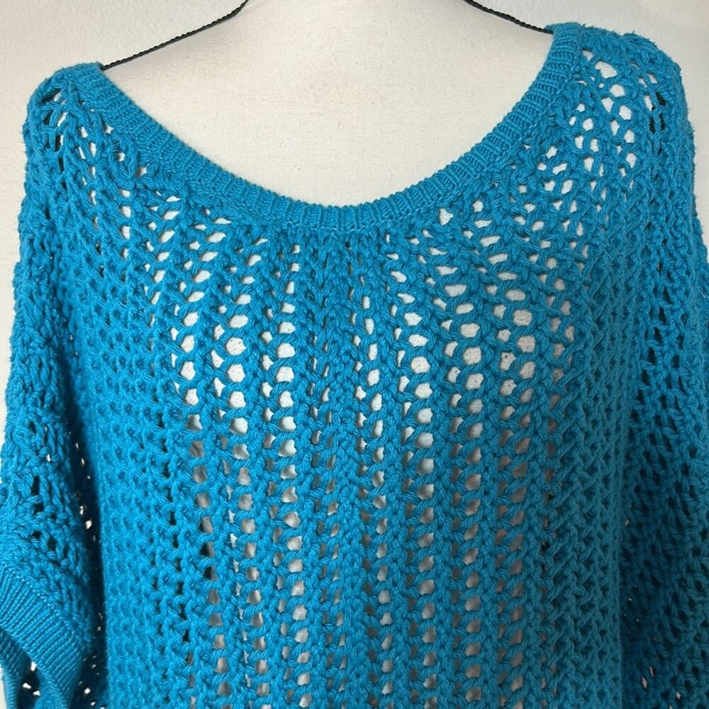 Free People We the Free Sophia slouchy oversized chunky sweater in Ocean Palace - Picture 5 of 12
